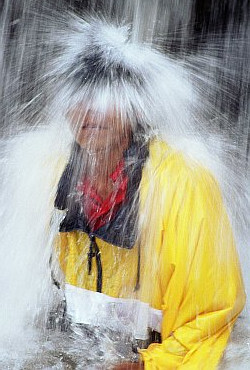 waterfall wildwater swim fully clothed